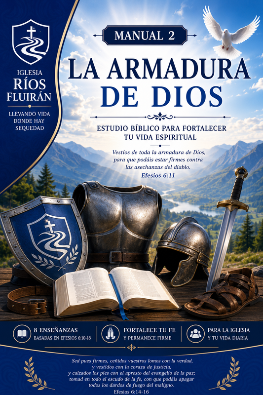 La Armadura de Dios Manual 2 – Portada del estudio bíblico para fortalecer tu vida espiritual.